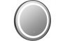 Salina 600mm Round Front-Lit LED Mirror - Matt Black