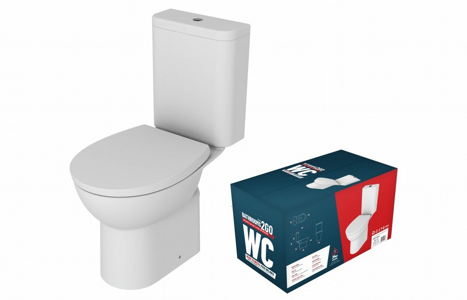 Marseille Close Coupled Rimless WC & Soft Close Seat