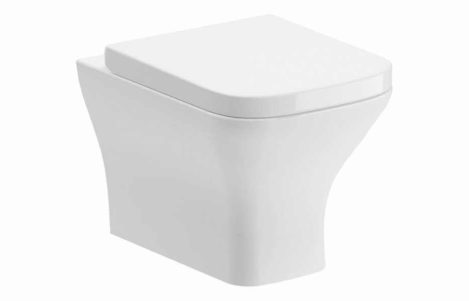 Nicey Rimless Comfort Height Back To Wall WC & Wrapover Soft Close Seat