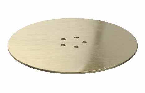 Low Profile Tray Waste Cover - Brushed Brass