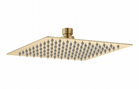 200mm Square Showerhead - Brushed Brass