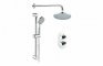 Round Concealed Valve Head & Arm Shower Pack - Chrome