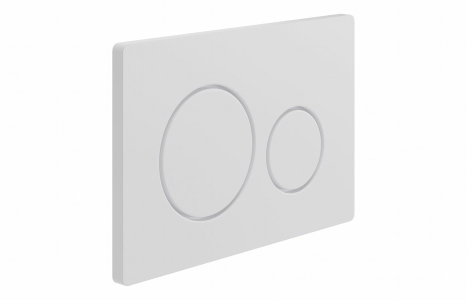 Round Push Button Flushplate - White