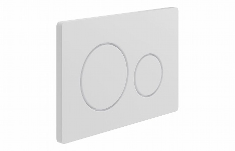 Round Push Button Flushplate - White