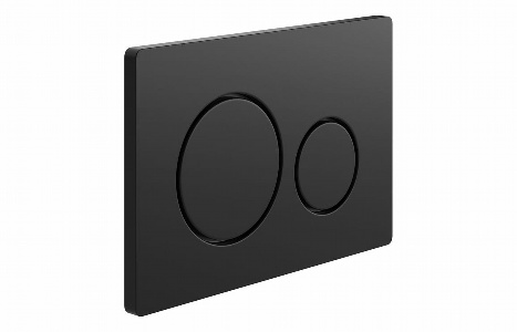 Round Push Button Flushplate - Black