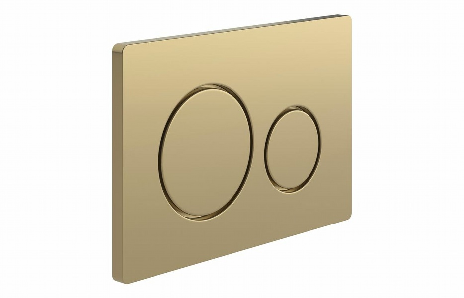 Round Push Button Flushplate - Brushed Bronze