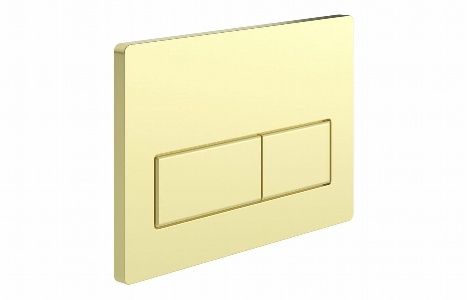 Rectangle Push Button Flushplate - Brushed Brass