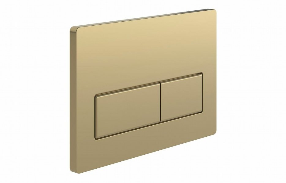 Rectangle Push Button Flushplate - Brushed Bronze