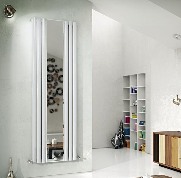 Eucotherm Nova Mirror Single Tube Radiator 1800 H X 584 W In White 