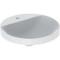 Geberit VariForm Round 480mm 1 Tap Hole Countertop Basin Without Overflow