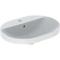 Geberit Variform Elliptic 600 x 450mm 1 Tap Hole Countertop Basin With Overflow