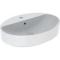 Geberit Variform Round 600 x 450mm 1 Tap Hole Lay On Basin With Overflow