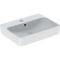 Geberit Variform Rectangular 600 x 450mm 1 Tap Hole Lay On Basin With Overflow