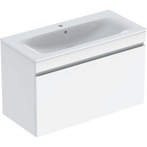 Geberit Renova Plan 1000mm Basin & Gloss White Drawer Vanity Unit