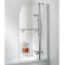 Lakes Bath Screen - Double Panel Curved with Towel Rail