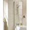 Lakes Bath Screen - Single Panel Square with Towel Rail