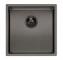 Reginox MIAMI 40X40 GUNMETAL Single Bowl Integrated Sink in PVD gunmetal