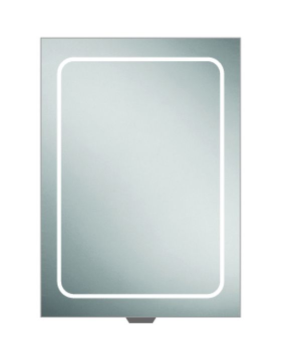 HiB Vapor 50 LED Demisting Mirrored Aluminium Bathroom Cabinet