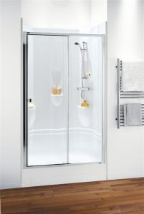 Coram Showerpod - 1195mm x 805mm Premier Sliding Door Chrome - EX Display