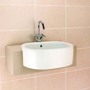 Lucca 600mm Semi Recessed Basin