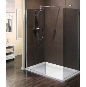 Ellbee Profile Plus Platinum Glass Walk In Shower Enclosure